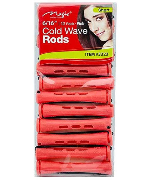 MAGIC COLLECTION COLD WAVE RODS 3323 6/16" Short Color Pink Kids Hair Accessories Asetena Pa 