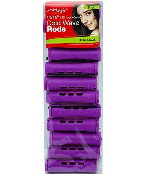 MAGIC COLLECTION COLD WAVE RODS 3328 11/16" Short Color Orchid Kids Hair Accessories Asetena Pa 
