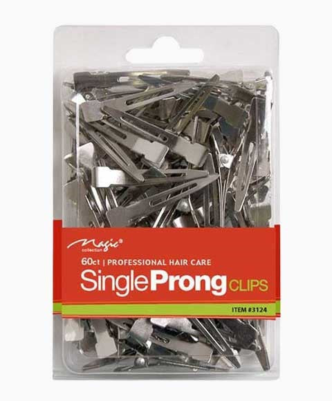MAGIC COLLECTION SINGLE PRONG CLIPS 3124 80 Count  No Size Salon Accessories Asetena Pa 