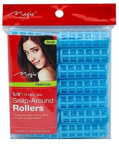 MAGIC COLLECTION SNAP AROUND ROLLERS 122S BLUE 14 x 5/8 inch Salon Accessories Asetena Pa 