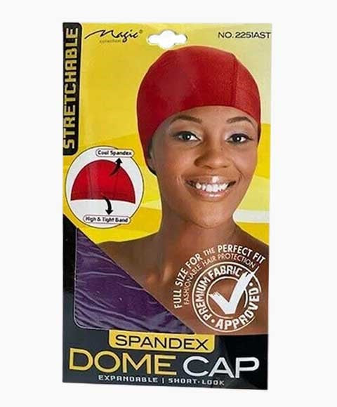 MAGIC COLLECTION SPANDEX DOME CAP 2251AST  Color Assorted Durags and Caps Asetena Pa 