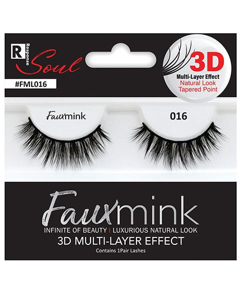 RESPONSE SOUL FAUX MINK 3D EFFECT EYELASH  Color 016 Eye Makeup Asetena Pa 