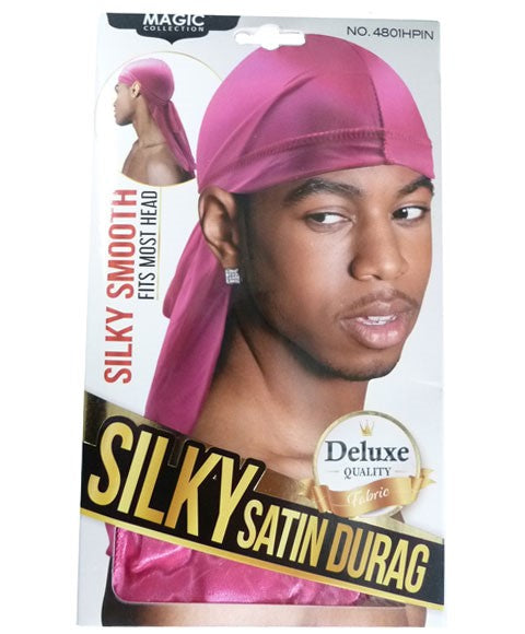 MAGIC COLLECTION SILKY SATIN DURAG 4801HPIN  Color Hot Pink Durags and Caps Asetena Pa 