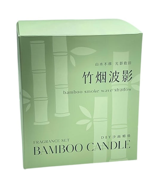 BAMBOO SMOKE WAVE SHADOW DIY PANDA SAND PAINTING CANDLE Candles Asetena Pa 