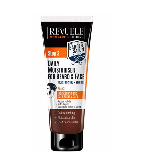 BARBER SALON STEP 3 DAILY MOISTURISER FOR BEARD AND FACE 80 ml Shaving Asetena Pa 