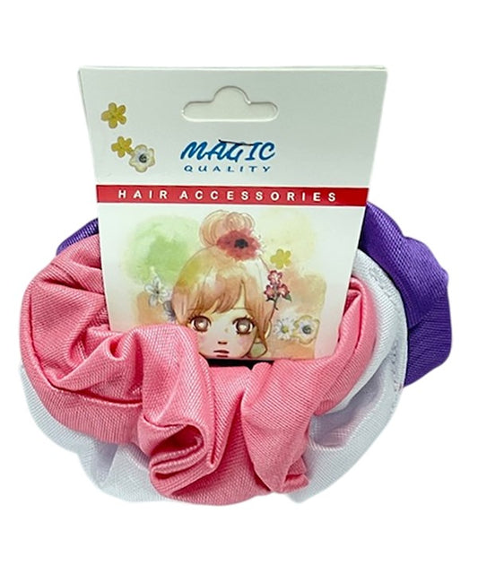 MAGIC QUALITY STRETCHABLE SATIN SCRUNCHIES S5AST Kids Hair Accessories Asetena Pa 