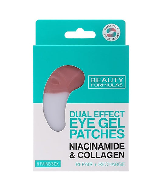 BEAUTY FORMULAS DUAL EFFECT EYE GEL PATCHES WITH NIACINAMIDE AND COLLAGEN 6 Pairs Eye Makeup Asetena Pa 