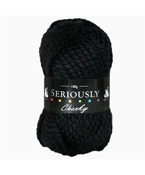 CYGNET SERIOUSLY CHUNKY BLACK YARN 100 g Hair Accessories Asetena Pa 