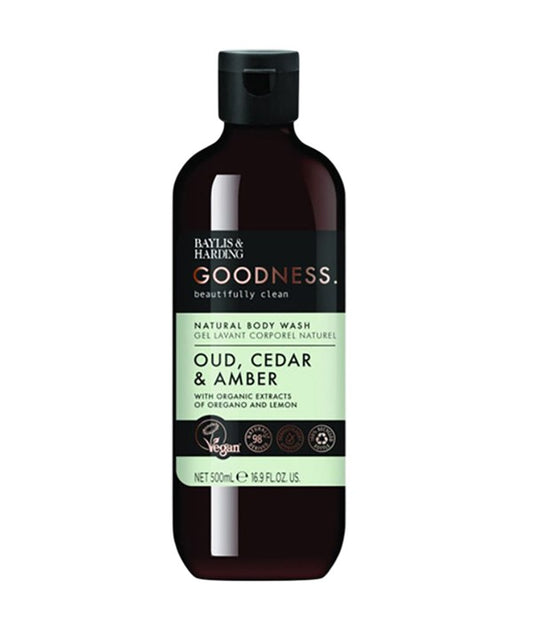 GOODNESS OUD CEDAR AND AMBER NATURAL BODY WASH 1 L Body Care Asetena Pa 