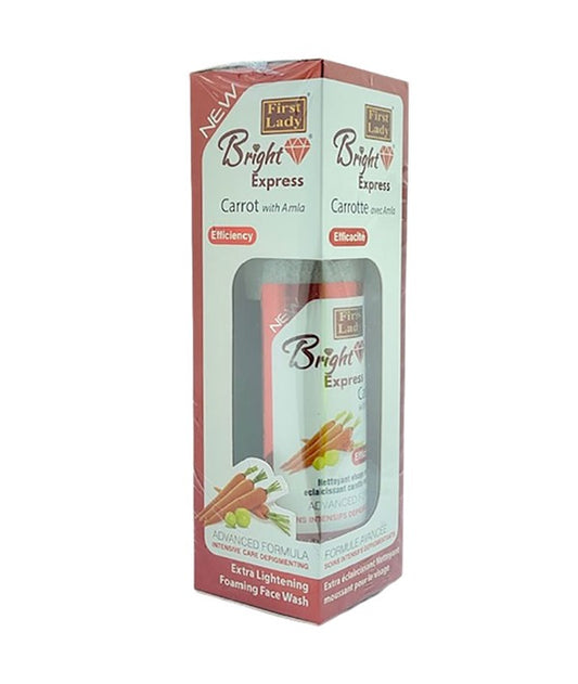 BRIGHT EXPRESS CARROT WITH AMLA EXTRA LIGHTENING FOAMING FACE WASH 200 ml Skin Wash Asetena Pa 