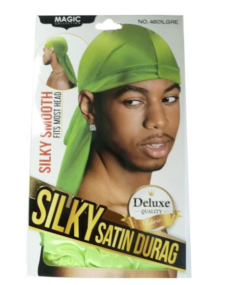 MAGIC COLLECTION SILKY SATIN DURAG 4801LGRE  Color Lime Green Durags and Caps Asetena Pa 