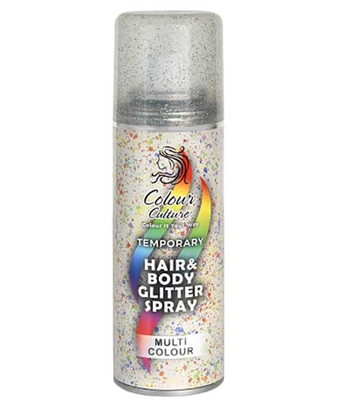 COLOUR CULTURE TEMPORARY MULTI COLOUR HAIR AND BODY GLITTER SPRAY 125 ml Hair Color Asetena Pa 