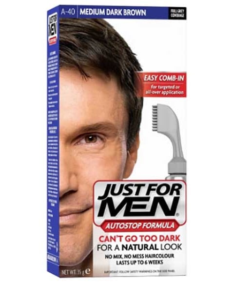 JUST FOR MEN FULL GREY COVERAGE MEDIUM DARK BROWN HAIR COLOR  Color Medium Brown Hair Color Asetena Pa 