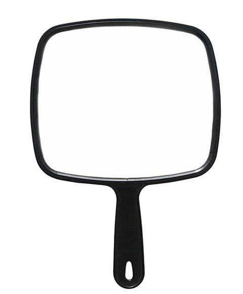 DELUXE JUMBO HAND MIRROR  Color RED Salon Accessories Asetena Pa 