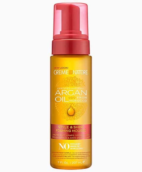 ARGAN OIL STYLE AND SHINE FOAMING MOUSSE 207 ml Hair Styling Asetena Pa 