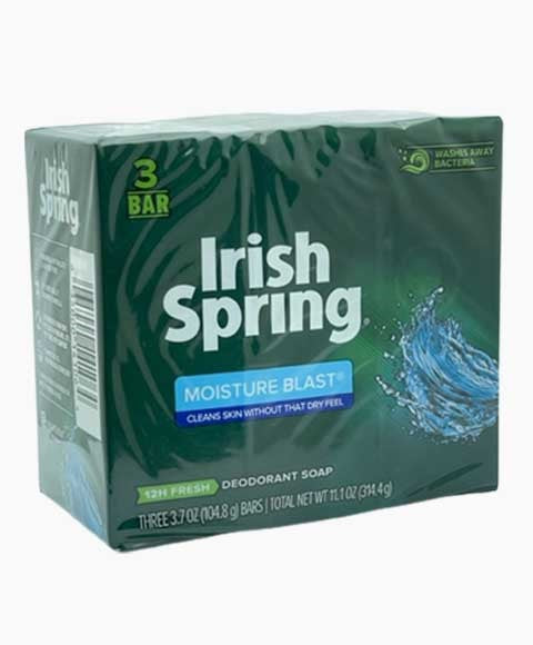 IRISH SPRING MOISTURE BLAST DEODORANT SOAP 104.8 g (3 Bar) Body Care Asetena Pa 