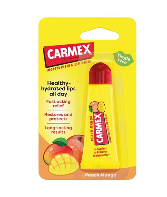 CARMEX MOISTURISING LIP BALM TUBE PEACH AND MANGO BURST Lips Asetena Pa 