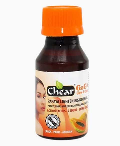 CHEAR GLOW AND CLEAR PLUS PAPAYA BODY OIL 60 ml Skin Moisturizing Asetena Pa 
