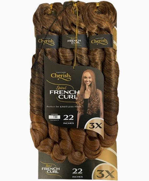 CHERISH SYN 3X SPIRAL PRE STRETCHED FRENCH CURL BRAID 22 Inches Color 1 Hair for Braid Extensions Asetena Pa 
