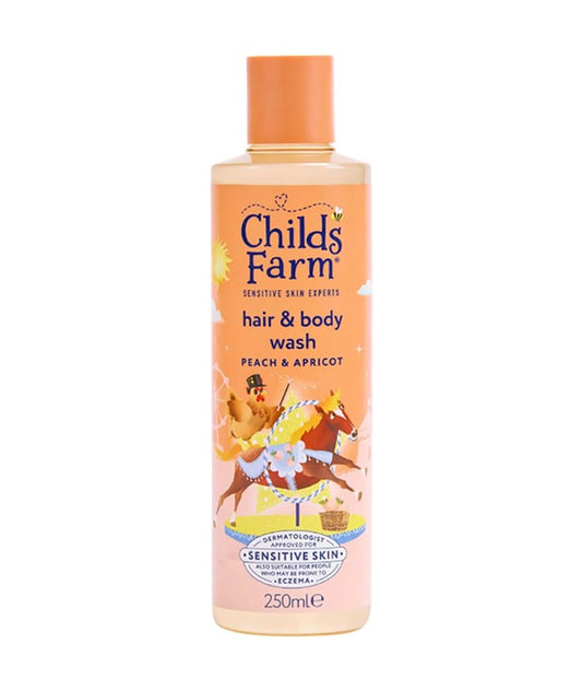 CHILDS FARM PEACH AND APRICOT HAIR BODY WASH 250 ml Shampoo Asetena Pa 
