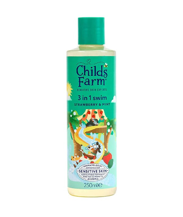 CHILDS FARM STRAWBERRY AND MINT 3 IN 1 SWIM WASH 250 ml Kids Skincare Asetena Pa 