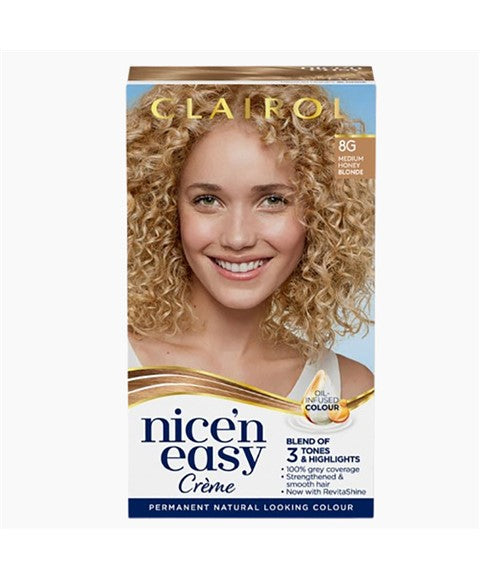 NICE N EASY CREME PERMANENT COLOR 8G MEDIUM HONEY BLONDE 1 Application Hair Color Asetena Pa 