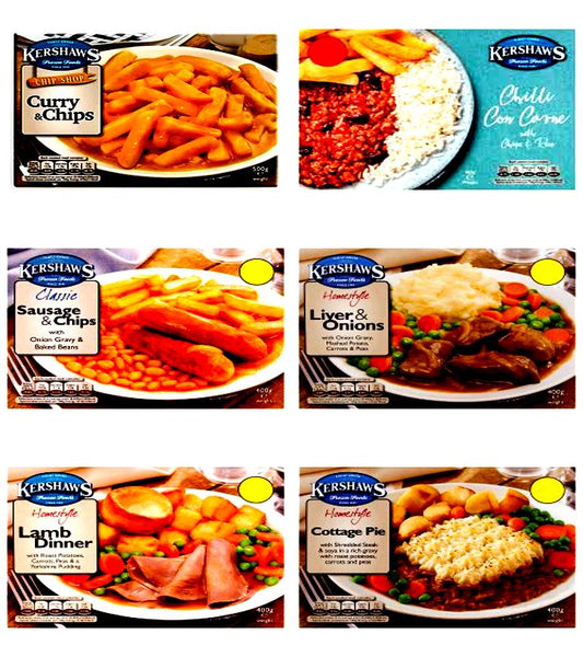 Kershaws Healthy 6 Pack Ready Meal Combo Bundles, High Protein Plant-Based Meals