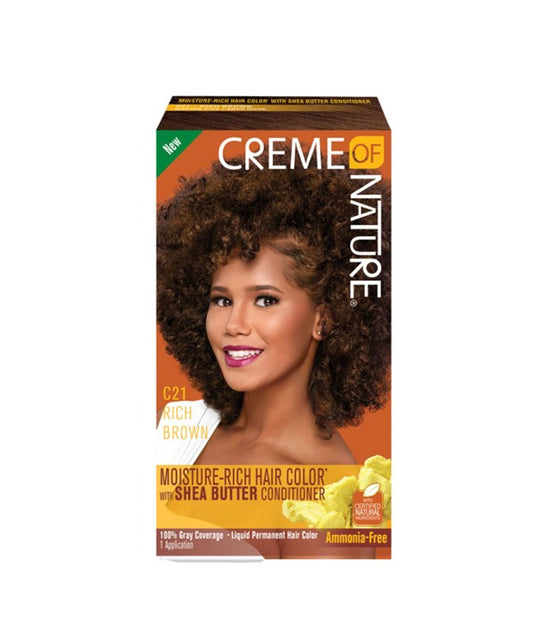 MOISTURE RICH HAIR COLOR WITH SHEA BUTTER CONDITIONER C21 RICH BROWN 1 Application Hair Color Asetena Pa 
