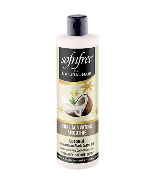 SOFNFREE CURL ACTIVATING SMOOTHIE WITH COCONUT AND JAMAICAN BLACK CASTOR OIL 350 ml  No Coulor Treatments Asetena Pa 