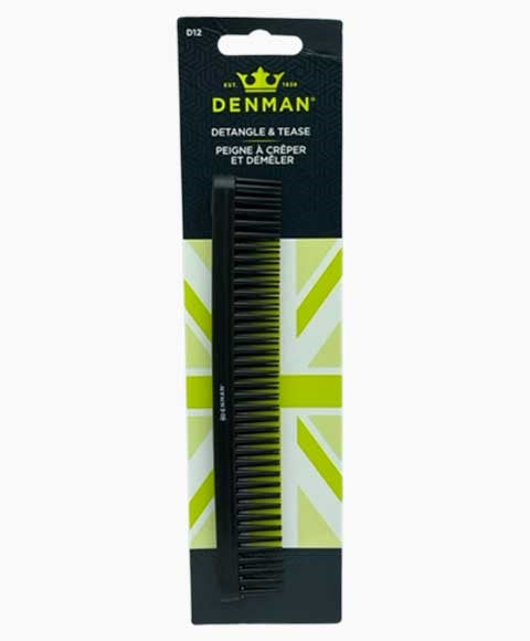 DENMAN TAME 'N' TEASE HAIR BRUSH C012 BLACK D12 Salon Accessories Asetena Pa 