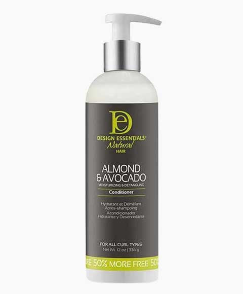 DESIGN ESSENTIALS NATURAL ALMOND AND AVOCADO MOISTURIZING AND DETANGLING CONDITIONER 334 g Conditioner Asetena Pa 