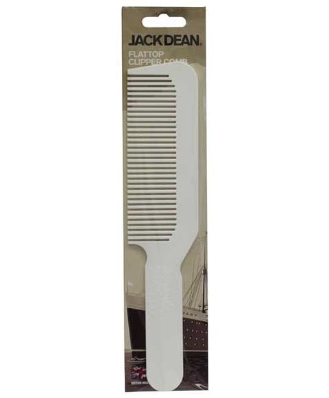 JACK DEAN FLATTOP CLIPPER COMB  Color White Hair Brushes and Combs Asetena Pa 