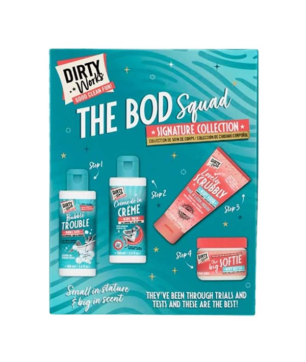DIRTY WORKS THE BOD SQUAD SIGNATURE COLLECTION Skin Care Bundles Asetena Pa 