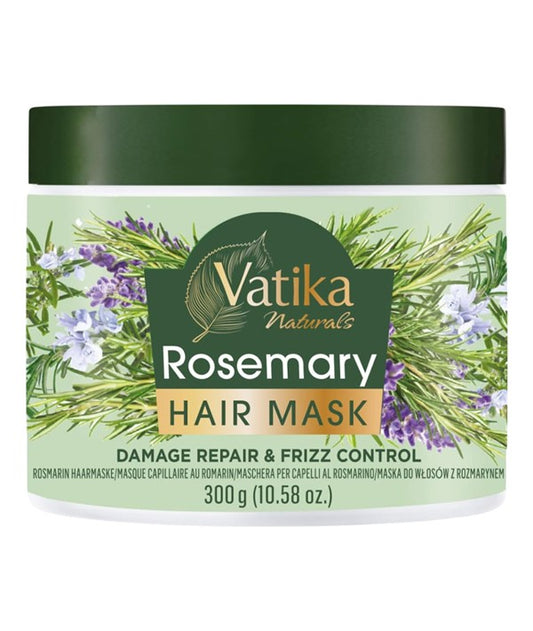 VATIKA NATURALS DAMAGE REPAIR AND FRIZZ CONTROL ROSEMARY HAIR MASK 300g Treatments Asetena Pa 