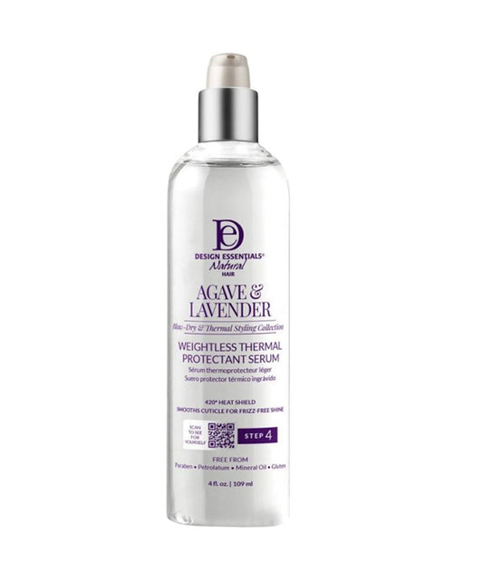 DESIGN ESSENTIALS NATURAL AGAVE AND LAVENDER STEP 4 WHEIGHTLESS THERMAL PROTECTANT SERUM 109 ml Sprays, Serums and Oils Asetena Pa 