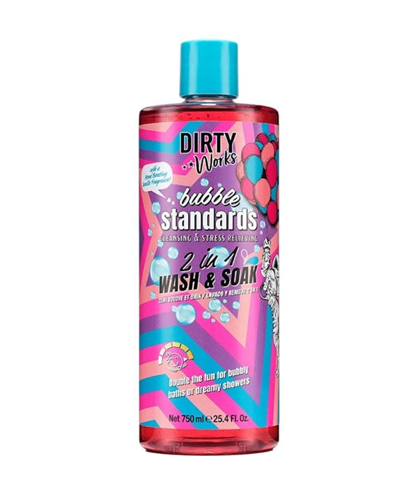 DIRTY WORKS BUBBLE STANDARDS 2 IN 1 WASH AND SOAK 750 ml Body Care Asetena Pa 