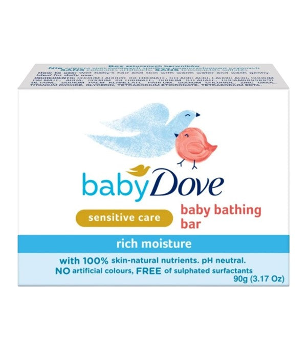 BABY DOVE SENSITIVE CARE RICH MOISTURE BABY BATHING BAR 90 g Kids Skincare Asetena Pa 