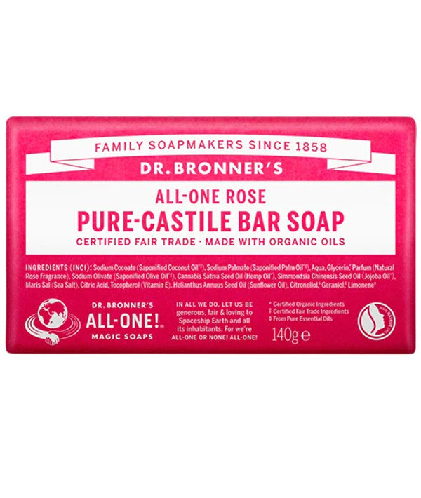 ALL ONE ROSE PURE CASTILE BAR SOAP 140 g Body Care Asetena Pa 