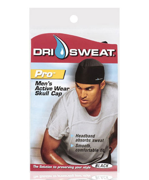DRI SWEAT PRO MENS ACTIVE WEAR SKULL CAP  Color Black Durags and Caps Asetena Pa 