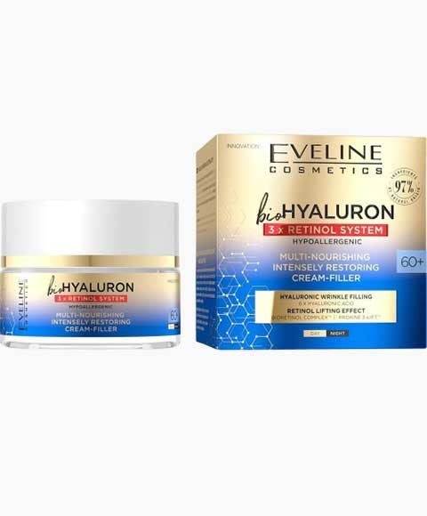 BIO HYALURON 3XRETINOL SYSTEM MULTI NOURISHING CREAM FILLER 60 PLUS 50 ml Skin Treatments Asetena Pa 