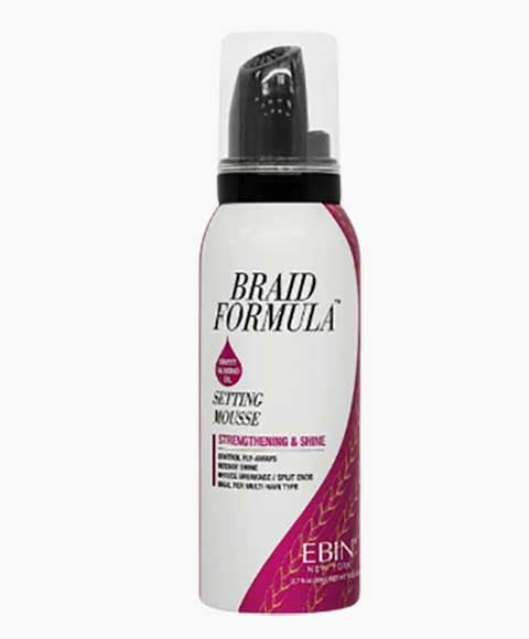 BRAID FORMULA SETTING MOUSSE WITH SWEET ALMOND OIL 354 ml Color RED Hair Styling Asetena Pa 