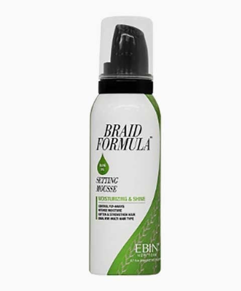 BRAID FORMULA SETTING MOUSSE WITH OLIVE OIL 80 ml Color Green Hair Styling Asetena Pa 