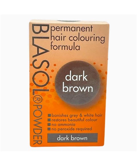 BLASOL POWDER PERMANENT HAIR COLORING DARK BROWN 6 g Hair Color Asetena Pa 