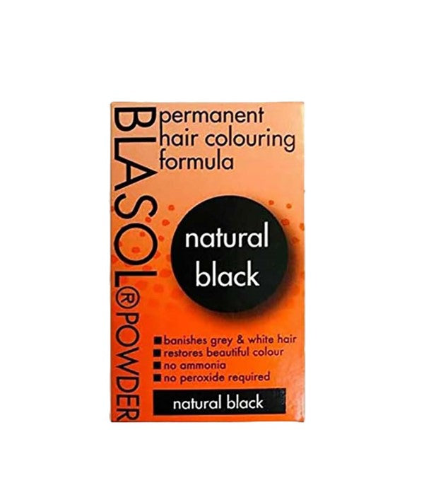 BLASOL POWDER PERMANENT HAIR COLORING NATURAL BLACK 6 g Hair Color Asetena Pa 