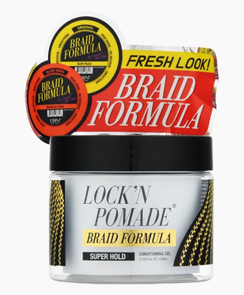 EBIN NEW YORK LOCKIN POMADE BRAID FORMULA SUPER HOLD 100 ml Hair Styling Asetena Pa 