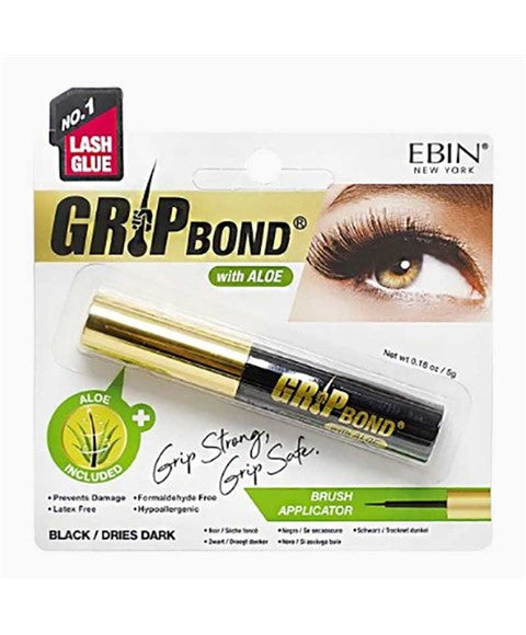 EBIN NEW YORK GRIP BOND ALOE BLACK LASH GLUE 5 g Eye Makeup Asetena Pa 