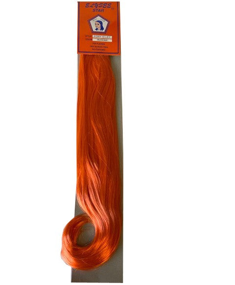 SILKY SYN PONY ORANGE RED PonyTail Asetena Pa 