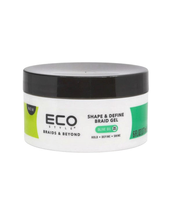 ECO STYLE OLIVE OIL SHAPE AND DEFINE BRAID GEL 177 ml Hair Styling Asetena Pa 