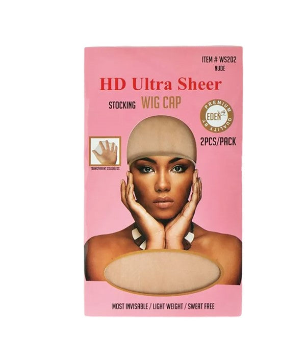 EDEN HD ULTRA SHEER STOCKING WIG CAP WS202 NUDE Durags and Caps Asetena Pa 