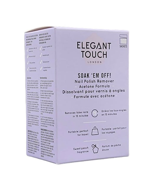 SOAK EM OFF NAIL POLISH REMOVER 0.5 g x 100 Nails Asetena Pa 